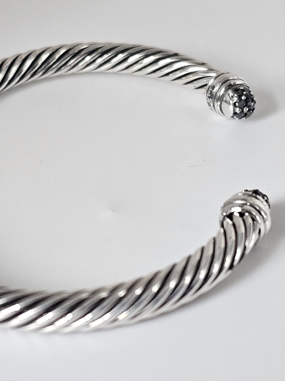 David Yurman Classic cable black pavè diamonds domes, - Picture 3 of 5